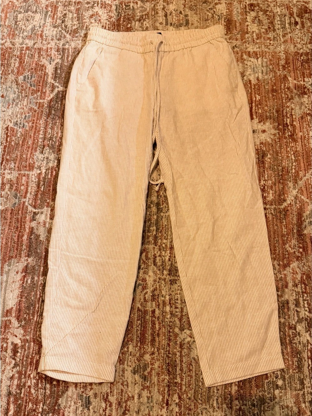 J. Crew Women's Light Tan Linen Drawstring Pants